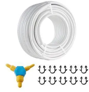 VEVOR PEX-AL-PEX Tube, 164 ft, 0.79'' Diameter Aluminum-Plastic Composite Pipe Oxygen Barrier Radiant Floor PEX Pipe, 0.08'' Thickness Radiant Heat Floor Plumbing Inner Aluminum Layer PEX Tubing Pipe