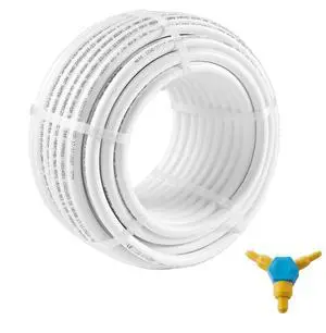 VEVOR PEX-AL-PEX Tube, 82ft, 5/8'' Diameter Aluminum-Plastic Composite Pipe Oxygen Barrier Radiant Floor PEX Pipe, 0.08'' Thickness Radiant Heat Floor Plumbing 25M Inner Aluminum Layer PEX Tubing Pipe