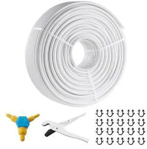 VEVOR PEX-AL-PEX Tube, 656ft, 5/8'' Diameter Aluminum-Plastic Composite Pipe Oxygen Barrier Radiant Floor PEX Pipe, 0.08'' Thickness Radiant Heat Floor Plumbing Inner Aluminum Layer PEX Tubing Pipe