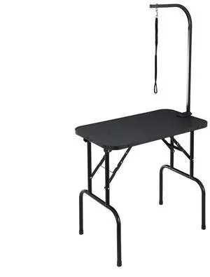 VEVOR Pet Grooming Table Arm with Clamp, 32''x18'' Dog Grooming Station, Foldable Pets Grooming Stand for Medium and Small Dogs, Free No Sit Haunch Holder with Grooming Loop, Bearing 220lbs