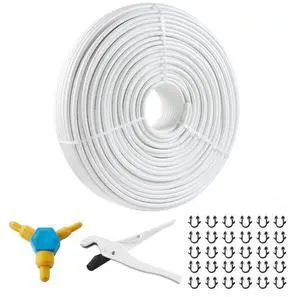 VEVOR PEX-AL-PEX Tube, 984ft, 5/8'' Diameter Aluminum-Plastic Composite Pipe Oxygen Barrier Radiant Floor PEX Pipe, 0.08'' Thickness Radiant Heat Floor Plumbing Inner Aluminum Layer PEX Tubing Pipe