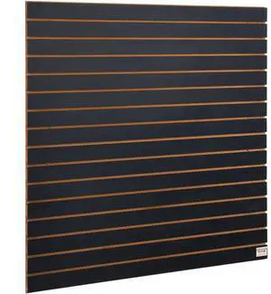VEVOR Slatwall Panels, 4 ft x 2 ft Black Garage Wall Panels 24"H x 48"L (Set of 2 Panels), Heavy Duty Garage Wall Organizer Panels Display for Retail Store, Garage Wall, and Craft Storage Organization
