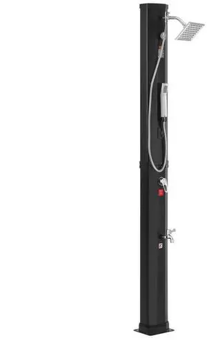 VEVOR Outdoor Solar Heated Shower, 10.57 Gallon Poolside Shower Kit with 2 Shower Head and Foot Shower Tap, Handheld/Hanging Two Modes Fast Assembly for Outdoor Backyard Poolside Beach Spa
