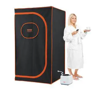 VEVOR Portable Steam Sauna Tent Full Size, 1000W Personal Sauna Blanket Kit for Home Spa, Detoxify & Soothing Heated Body Therapy, Time & Temperature Remote Control With Floor  Mat