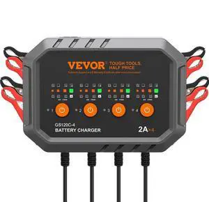 VEVOR Smart Battery Charger, 8-Amp, LiFePO4 Lead-Acid (AGM / Gel / SLA) Car Battery Charger, Fully-Automatic Charger Maintainer Desulfator for Boat Motorcycle Lawn Mower Golf Cart Marine Deep Cycle