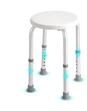 VEVOR Shower Chair for Inside Shower, Adjustable Height Shower Stool, Non-Slip Bench Bathtub Seat Stool for Elderly Disabled Adults Handicap, 300 lbs Capacity