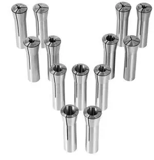 VEVOR 13 pcs Precision R8 Collet Set, 1/8'' - 7/8'', 45# Alloy Steel Mill Collet Chuck 0.0012"/30m TIR with 13 Labeled Storage Boxes, for Milling Machine Drill Presses Boring Machine Machining Center