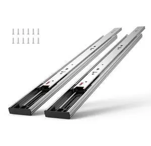 VEVOR Drawer Slides Side Mount Rails, Soft-Close10 Pairs 22 Inch, Heavy Duty Full Extension Steel Track, Noiseless Guide Glides Cabinet Kitchen Runners with Ball Bearing, 100 Lbs Load Capacity