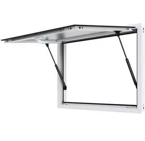 VEVOR Concession Window 36"x24", Aluminum Alloy Food Truck Service Window with Awning Door & Drag Hook, Up to 85 Degrees Stand Serving Window for Food Trucks Concession Trailers, Glass Not Included