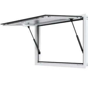 VEVOR Concession Window 48"x36", Aluminum Alloy Food Truck Service Window with Awning Door & Drag Hook, Up to 85 Degrees Stand Serving Window for Food Trucks Concession Trailers, Glass Not Included