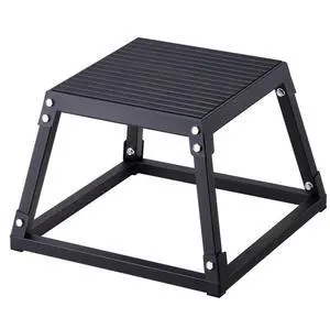 VEVOR Plyometric Jump Box, 12 Inch Plyo Box, Steel Plyometric Platform and Jumping Agility Box, Anti-Slip Fitness Exercise Step Up Box for Home Gym Training, Conditioning Strength Training, Black