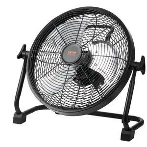 VEVOR Cordless Fan 12 in, Portable Quiet Personal Fan for Home or Office, 360 Degree Manual Pivoting Head, Stepless Speed Regulation High Velocity Cordless Fan, Heavy Duty Metal Industrial Floor Fans
