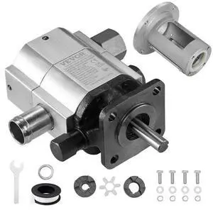 VEVOR Hydraulic Wood Log Splitter Pump Kit, 13 GPM, 2 Stage 4000 PSI Aluminum Hydraulic Gear Pump, with Coupling Installation Base 1/2'' NPT Outlet 3600 RPM, for Small Engine Mounting Log Splitter