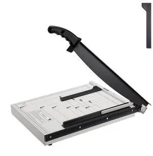 VEVOR Paper Cutter, Guillotine Trimmer, 15" Cut Length, 16 Sheets Capacity, Heavy Duty Guillotine Paper Cutter with Guard Rail/Blade Lock for Cardstock/Cardboard, Paper Trimmer for Home Office School