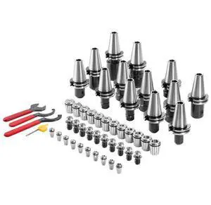 VEVOR CAT40 Collet Holder ER 16/32 Collet Set, 35 PCs, SLN FMB ER16/32 APU Tool Holders Spring Steel Collet Chucks with 10 Pull Studs and 3 Wrenches, for Milling Machine Drill Presses Boring Machine