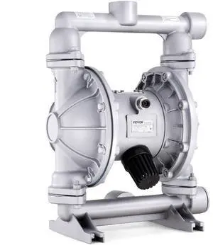 VEVOR Air Operated Double Diaphragm Pump, 44GPM, Max 115PSI Air Waste Oil Pneumatic Transfer Pump with 2 Extra Diaphragms, 1-1/2 inch Inlet & Outlet Aluminum Alloy Diaphragm Pump for Diesel Grease Oil