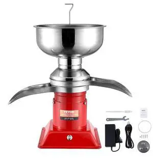 VEVOR Milk Cream Centrifugal Separator, 304 Stainless Steel Electric Cream Separators, 100L/H Output 10500RPM Goat Milk Separator, 30W Cow Cream Separator, Milk Skimmer with 5L Bowl Capacity, 100-240V