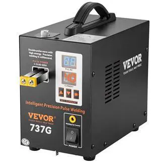 VEVOR Battery Spot Welder, 737G Pulse Spot Welder, Portable High-Power Battery Welding Machine Soldering Station with 2 Welding Modes and LED Lighting for 0.12mm Pure Nickel, 18650 14500 Battery Pack