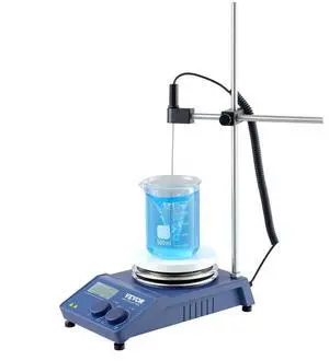 VEVOR Magnetic Stirrer Hot Plate, Max 644°F/340°C, 0-1500 RPM Hot Plate with Magnetic Stirrer, 20L Hot Plate Stirrer with LED Screen, Support Stand and Stir Bars Included, 650W Heating Power