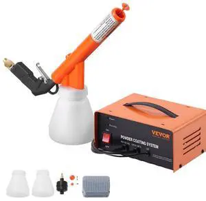 VEVOR Powder Coating System, 50KV Electrostatic Output Powder Coating Kit with Foot Switch, Spray Gun, Nozzles and Powder Cups, Powder Coating Equipment for Home DIY and Commercial Production