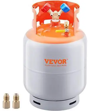VEVOR Refrigerant Recovery Reclaim 30lb Cylinder Tank 400 PSI Liquid Rated Y Valve