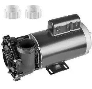 VEVOR 2 Speed SPA Pump, 56-Frame, AC 220-240V Hot Tub SPA Pump, 4HP/210GPM/65.61ft High Speed or 0.7HP/103GPM/16.07ft Low Speed, 2" Port 90° Rotational Interface for Hot Tub, Tested to UL Standards