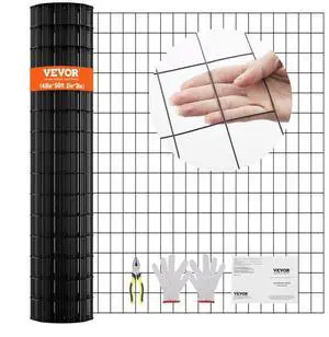 VEVOR Hardware Cloth, 48'' x 50' Galvanized Wire Mesh Roll, 16 Gauge Chicken Wire Fence Roll, Vinyl Coating Metal Wire Mesh for Chicken Coop Barrier, Rabbit Snake Fences, Poultry Enclosures