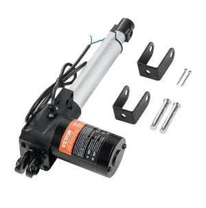 VEVOR Linear Actuator 12V, 6 Inch Heavy Duty 1320lbs/6000N Linear Actuator, 0.19"/s Linear Motion Actuator with Mounting Bracket & IP44 Protection for Electric Door Industrial Machinery Vessels Cargo