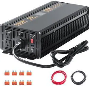VEVOR 2000W Sump Pump Battery Backup System, LCD Display, Auto Switches to Battery Inverter Power for Continuous Sump Pump Operation, Sump Pump Battery Backup Inverter for Emergency and Power Outage