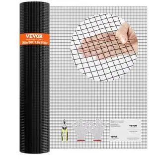 VEVOR Hardware Cloth, 48'' x 50' Galvanized Wire Mesh Roll, 19 Gauge Chicken Wire Fence Roll, Vinyl Coating Metal Wire Mesh for Chicken Coop Barrier, Rabbit Snake Fences, Poultry Enclosures