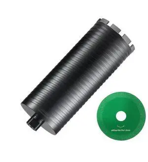 VEVOR Core Drill Bit, 4.25" Wet/Dry Diamond Core Drill Bits for Brick and Block, Concrete Core Drill Bit with Pilot Bit Adapter and Saw Blade, 9.5" Drilling Depth, 5/8"-11 Inner Thread, Laser Welding