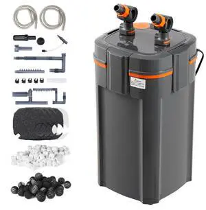 VEVOR Aquarium Filter 528GPH, 5-Stage Canister Filter 200 Gallon, Ultra-Quiet Internal Aquarium Filter with UV Protection, Submersible Power Filter with Multiple Function for Fish Tanks, 20W