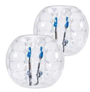 VEVOR Inflatable Bumper Balls 2-Pack, 4FT/1.2M Body Sumo Zorb Balls for Teen, 0.8mm Thick PVC Human Hamster Bubble Balls for Outdoor Team Gaming Play, Bumper Bopper Toys for Garden, Yard, Park