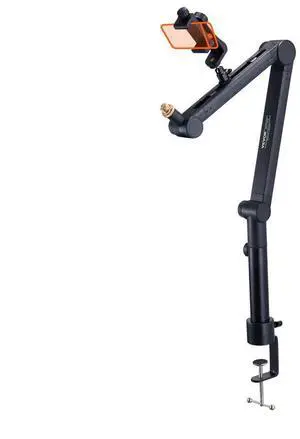 VEVOR Microphone Boom Arm with Desk Mount, 360° Rotatable, Adjustable Mic Stand with 3/8" to 5/8" Adapter Port Headset Hook, for Blue Yeti Hyperx Quadcast Blue Snowball Shure SM7B Audio Technica