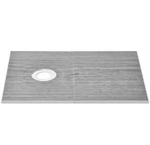 VEVOR Shower Curb Kit, 60"x38" Shower Pan Kit with 6.3" Offset Drain, Lightweight EPS Shower Installation Kits with 2 Waterproof Cloths, Shower Pan Slope Sticks Fit for Bathroom