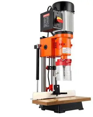 VEVOR Benchtop Mortise Machine, 370W, 1725 RPM Woodworking Mortising Machine, with 1/4-Inch 3/8-Inch 1/2-Inch Chisels Wooden Workbench, for Making Round Holes Square Holes Or Special Square Holes