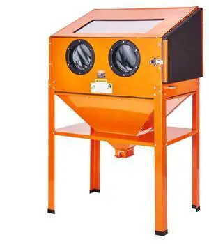 VEVOR 60 Gallon Sandblasting Cabinet, 40-120PSI Sand Blasting Cabinet with Stand, Heavy Duty Steel Sand Blaster with Blasting Gun & 4 Ceramic Nozzles for Paint, Stain, Rust Removal