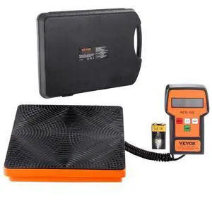 VEVOR Refrigerant Scale 220 LBS HAVC Charging Recovery Freon Scale, with Wired Remote Control, 5g High Precision Electronic Digital Recovery Weight Scale with Case and Dry Battery