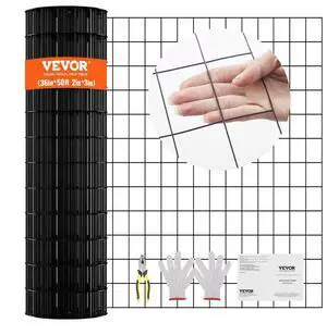 VEVOR Hardware Cloth, 36'' x 50' Galvanized Wire Mesh Roll, 16 Gauge Chicken Wire Fence Roll, Vinyl Coating Metal Wire Mesh for Chicken Coop Barrier, Rabbit Snake Fences, Poultry Enclosures