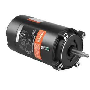 VEVOR 1 HP Pool Pump Motor, 56J Frame, 115V(9.8 Amps)/230V(4.9 Amps) 3450 RPM, 60Hz, 1.4 Service Factor, 90F/250V Capacitor, CCW Rotation Round Flange Replacement Motor