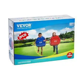 VEVOR Inflatable Bumper Balls 2-Pack, 2FT/0.6M Body Sumo Zorb Balls for Kids, Durable PVC Human Hamster Bubble Balls for Child Outdoor Team Gaming Play, Bumper Bopper Toys for Playground, Yard, Park