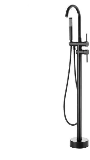 VEVOR Freestanding Bathtub Faucet, Floor Mount, Freestanding Tub Filler, Shower Mixer Taps, Two Water Modes, 360° Swivel Spout, for Bathing & Showering Pet Bathing Cleaning Drains Toilet Flushing