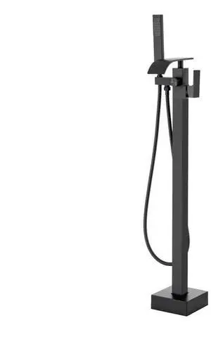 VEVOR Freestanding Bathtub Faucet, Floor Mount, Freestanding Tub Filler, Shower Mixer Taps, Two Water Modes, 360° Swivel Spout, for Bathing & Showering Pet Bathing Cleaning Drains Toilet Flushing