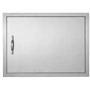 VEVOR BBQ Access Door, 27W x 20H Inch Single Outdoor Kitchen Door, Stainless Steel Flush Mount Door, Wall Vertical Door with Handle, for BBQ Island, Grilling Station, Outside Cabinet