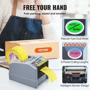 VEVOR Automatic Tape Dispenser Adhesive Electric Tape Cutter Packaging Machine Tape Cutting Machine 6-60mm Tape Width