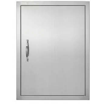 VEVOR BBQ Access Door, 20W x 27H Inch Single Outdoor Kitchen Door, Stainless Steel Flush Mount Door, Wall Vertical Door with Handle, for BBQ Island, Grilling Station, Outside Cabinet