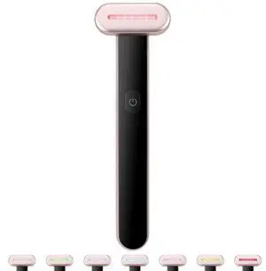 VEVOR Red Light Therapy Wand for Face, 7-Color LED Facial Wand Red Light Therapy Device with Heatig Therapy| Microcurrent Vibrating Massage, Portable LED Beauty Wand for Face, Neck