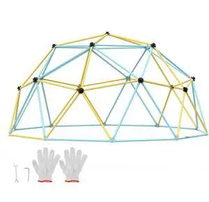 VEVOR Climbing Dome, Jungle Gym Supports 750LBS and Easy Assembly, 10FT Geometric Dome Climber Play Center for Kids 3 to 10 Years Old,with Climbing Grip, Outdoor Backyard Play Equipment for Kids