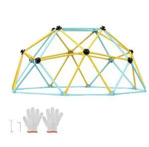 VEVOR Climbing Dome, Jungle Gym Supports 600LBS and Easy Assembly, 6FT Geometric Dome Climber Play Center for Kids 3 to 9 Years Old, with Climbing Grip, Outdoor and Indoor Play Equipment for Kids