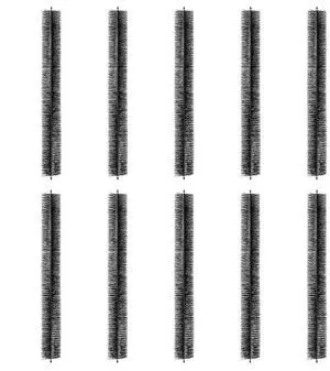 VEVOR Gutter Brush, 30 Feet Total Length 4.33 inch Diameter Gutter Cleaning Tools, Ground-Level Gutter Brush Leaf Guard for 5 Inch Gutters, Easily Clear roof Leaves and Debris, 10 Pack